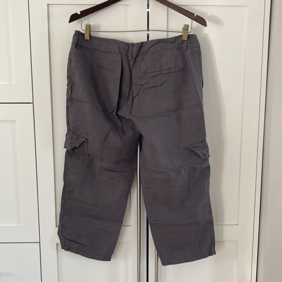 Eileen Fisher Organic Cotton Cargo Capri Pants Size 8 - Picture 4 of 5